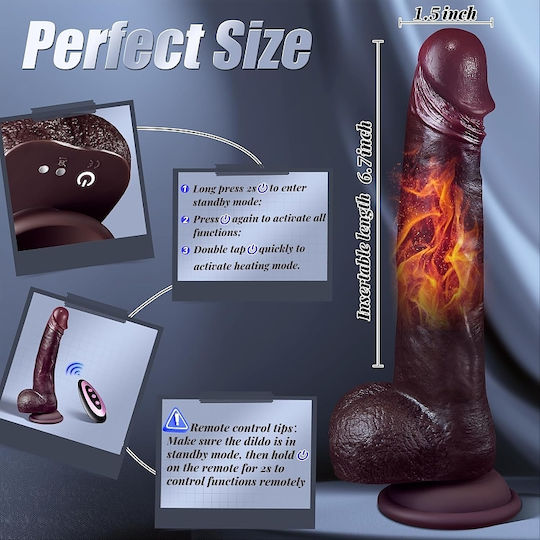 SMD Legend Realistic Vibrator with Remote Control 22.5cm Black