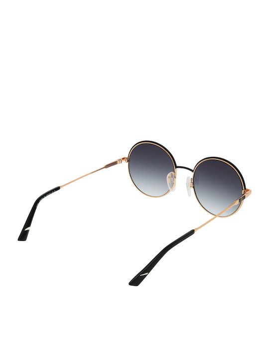 Bulget Unisex Sunglasses with Gold Metal Frame and Black Lens BGY3009 09A
