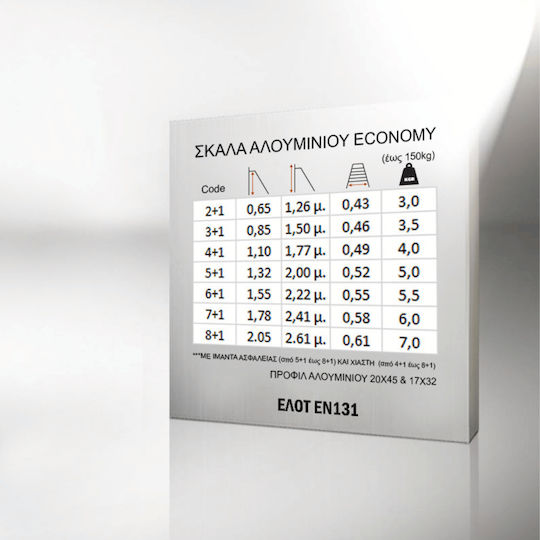 Σκαλα Αλουμινιου 5+1 Σκαλοπατια 37773 37773