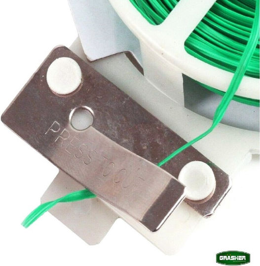 Rolă de sârmă pentru plante acoperită cu plastic Grasher, cu tăietor, 50m 104044