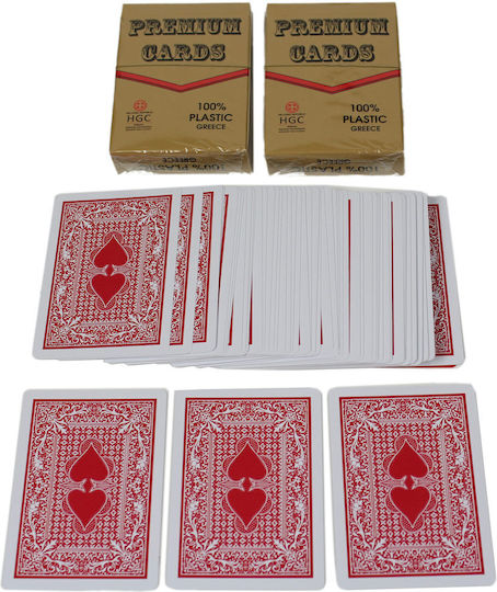 Pokeritems Τράπουλα 1τμχ Πλαστική Κόκκινη