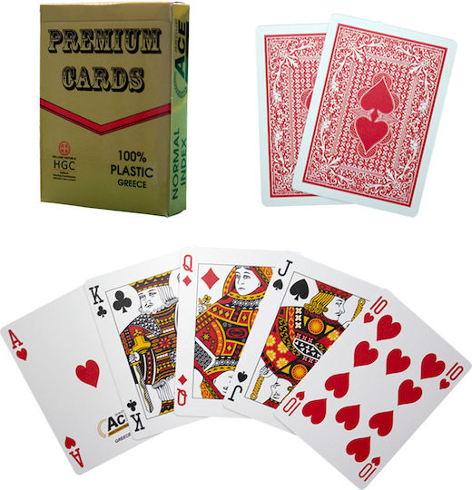 Pokeritems Τράπουλα 1τμχ Πλαστική Κόκκινη