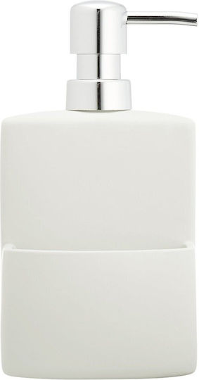 Wenko Festival Kitchen Dispenser Ceramic with Sponge Holder White 380ml