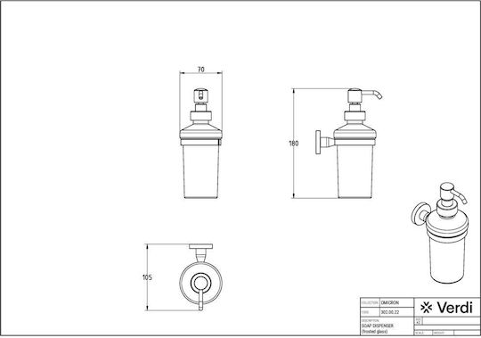 Verdi Omicron Spender Glas 500ml