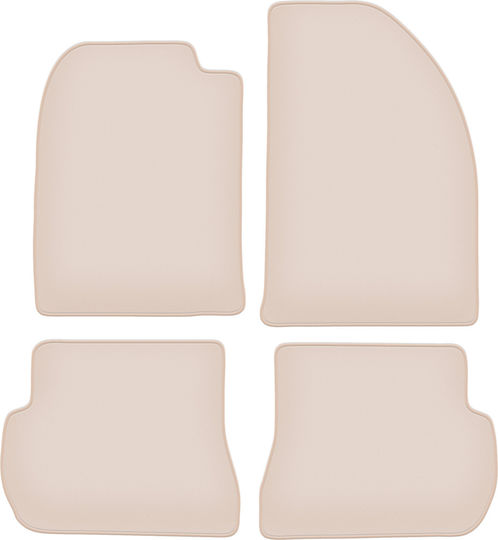 Premium Beige Car Mats for Ford Fusion Hatchback 2002-2005