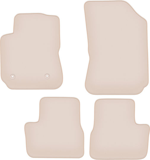 Premium Beige Car Mats for Citroen C4 Cactus Crossover 2014-2018