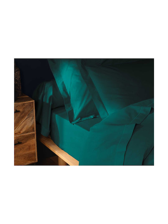 Lina Douceur D'intérieur Pillowcase Cotton 57tc Oxford Stitching Dimensions 50x70cm Emerald Green 1644523