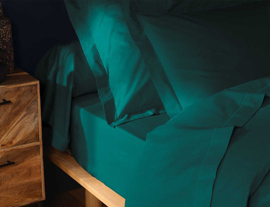 Lina Douceur D'intérieur Pillowcase Cotton 57tc Oxford Stitching Dimensions 50x70cm Emerald Green 1644523