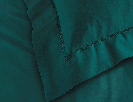 Lina Douceur D'intérieur Pillowcase Cotton 57tc Oxford Stitching Dimensions 50x70cm Emerald Green 1644523