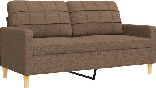 Living Room Furniture Set 3-Seater & 2-Seater & Armchair Brown
