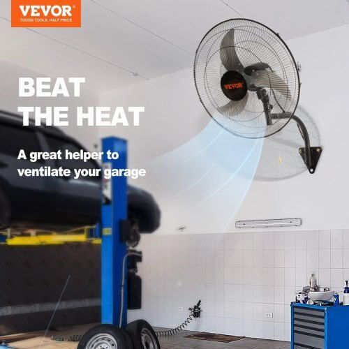 Wall Fan 70W 49cm Diameter Black
