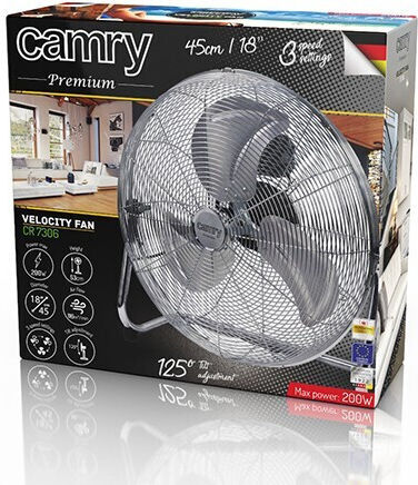 Camry Ανεμιστήρας Δαπέδου 140W Διαμέτρου 45cm Λευκός
