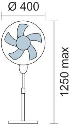 Spot Light Ανεμιστήρας Ορθοστάτης 45W με Τηλεχειριστήριο Μαύρος