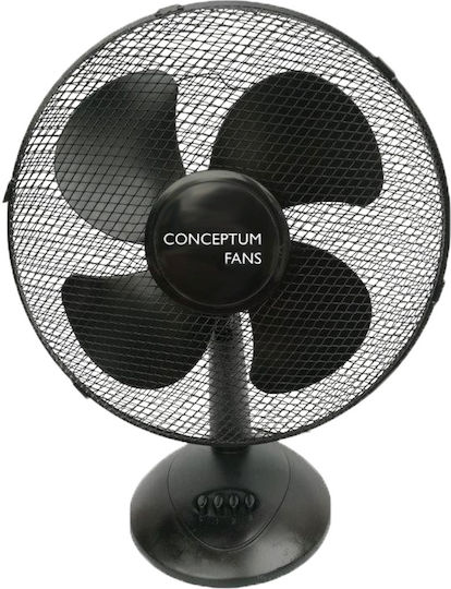 Conceptum CF-403 Настолен Вентилатор 55W С Диаметър 40см Черен