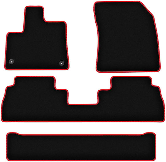 Carlux Red Car Mats Peugeot Rifter 7 Seater 2018