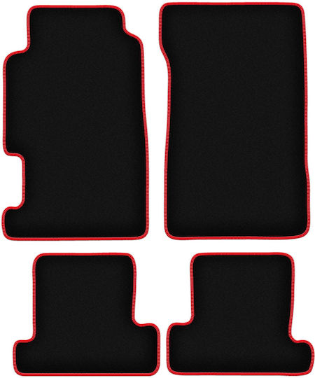 Carlux-red Car Mats Honda Prelude Iv Coupe 1991-1996