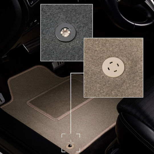 Beige Velvet Car Mats Alfa Romeo Brera Coupe 2005-2010
