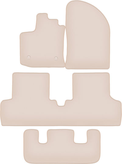 Premium Beige Floor Mats Dacia Lodgy 7-seater 2012