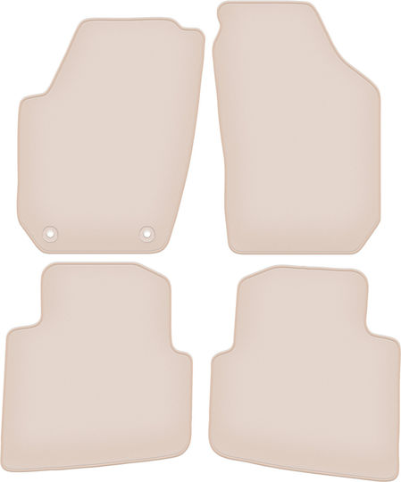 Premium Beige Floor Mats Skoda Praktik Combi Van 2006-2015