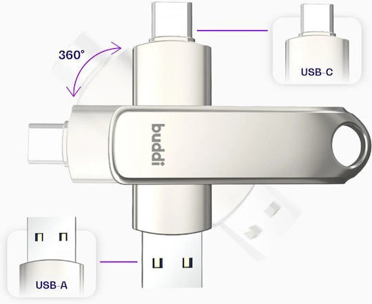 Buddi 512GB USB 3.1 Stick Γκρι