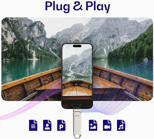 Buddi 256GB USB 3.1 Stick Γκρι