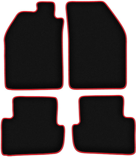 Carlux Red Car Mats Saab 9000 Sedan 1984-1991