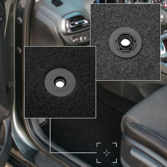 Schwarze Samt-Fußmatten Basic Peugeot 107 Hatchback 2005-2014
