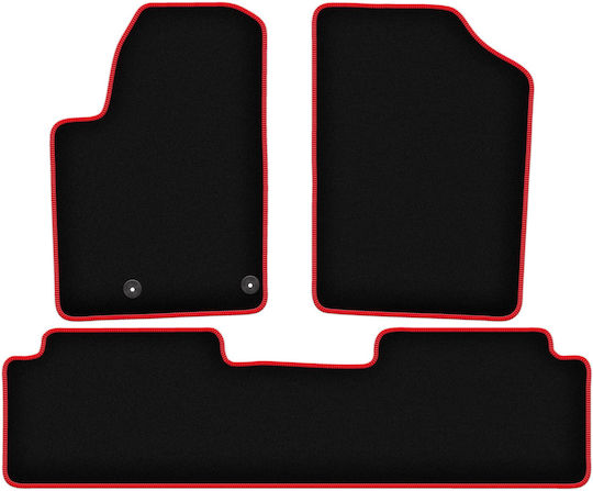 Carlux Red Car Floor Mats Peugeot Partner I Kombivan Tepee 1997-2010