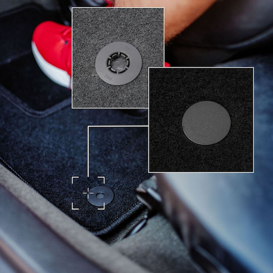 Black Velvet Floor Mats Nissan Tiida C11 Hatchback Sedan 2004-2012