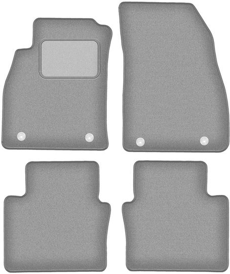 Graue Auto Fußmatten Saab 9-5 II NG Limousine Kombi Liftback Hatchback 2010-2012
