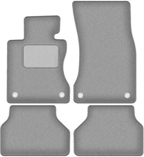 Gray Car Mats Bmw Series 5 E60 Rzepy Sedan 2003-2010
