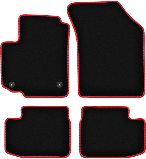 Carlux Red Car Mats for Fiat Sedici Hatchback 2006-2014
