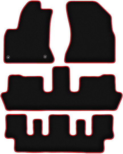 Carlux-rote Fußmatten Citroen C4 Grand Picasso 7-Sitzer 2006-2013
