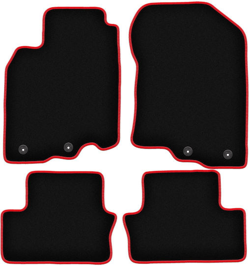 Carlux-rote Fußmatten Honda Insight II Hatchback 2009-2014