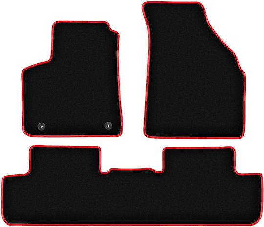 Carlux-red Car Mats Chevrolet Rezzo Minivan 2000-2011