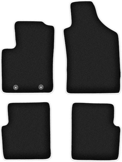 Carlux-silver Car Mats Fiat 500 Cabrio Hatchback 2007-2013