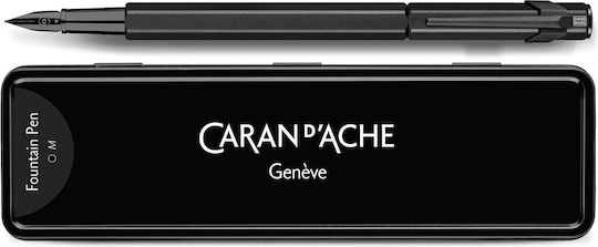 Caran D'ache Caran D'ache Fountain Pen Medium Black Aluminum with Black Ink