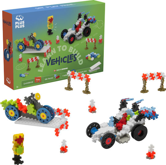 Plus Plus Educational Building Blocks Learn To Build Vehicles for 5+ Years 500 Pieces