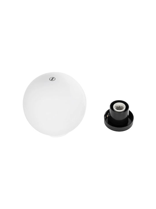 GloboStar Agros Lampă Glob Pentru Exterior IP65 Pentru Bază De Bec E27 Albă