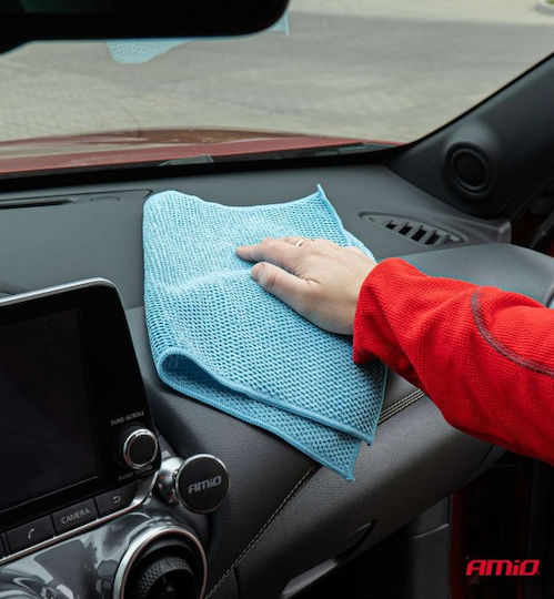 AMiO Cloth Microfiber Cleaning for Windows Car 350gsm Light Blue 40x30cm