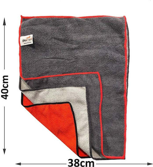 Auto Gs Μicrofiber Feral Detailing Πανιά Μικροϊνών Καθαρισμού Αυτοκινήτου Γκρι 40x38cm 3τμχ