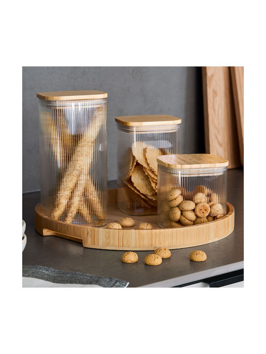 Vase General Use with Airtight Lid Glass Transparent 720ml