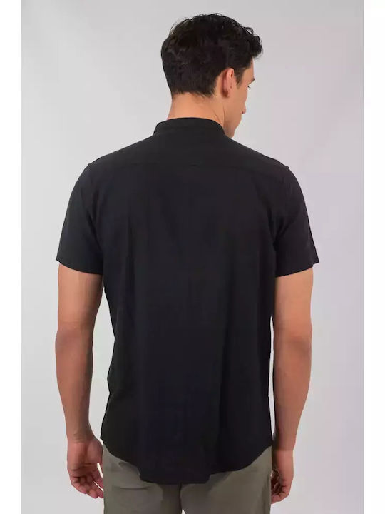 Double Λινό Πουκάμισο Black