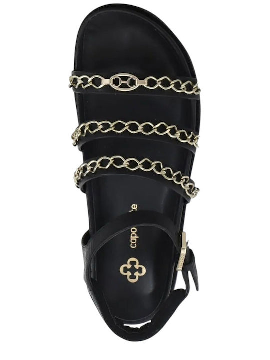 Women's Flat Sandals in Black Color