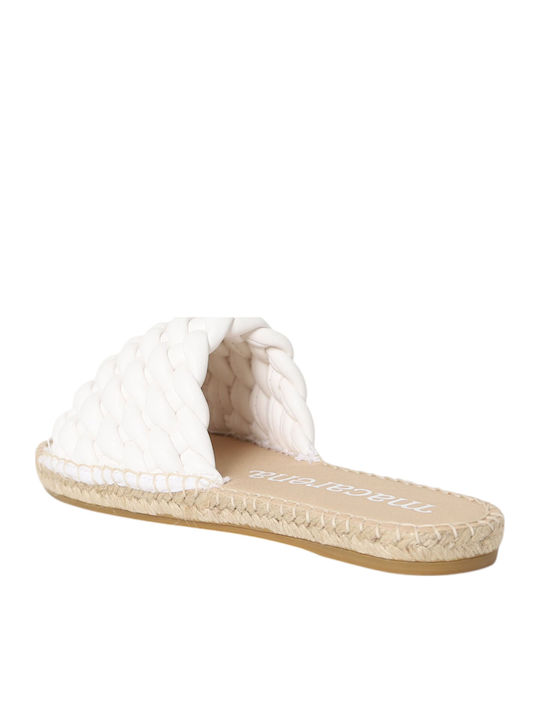 Women's Flat Sandals in White Color