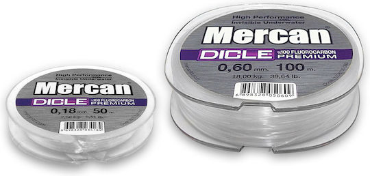 Πετονιά Mercan Dicle Premium F.c 100% Fluorocarbon Λευκό 50m 0.35mm