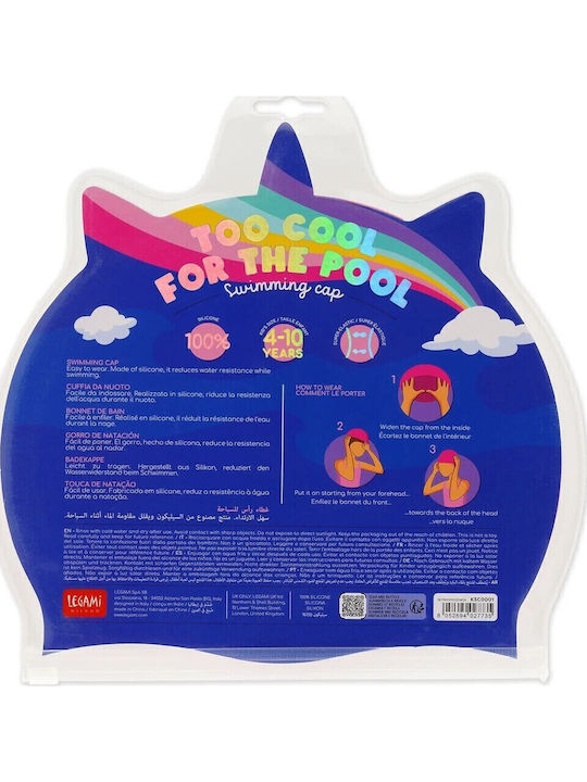 Legami Milano Kids Silicone Swimming Cap Pink