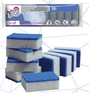 Antibacterial Scrubbing Sponge 10pcs York Bacteria Stop