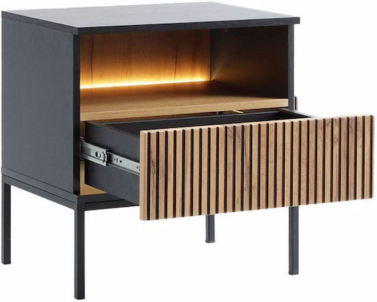 Metal Beige Bedside Table 54x39x56cm Metal Beige Bedside Table 54x39x56cm
