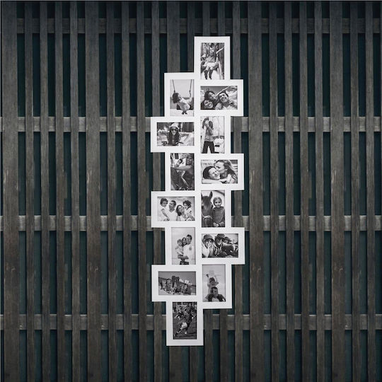 Wall-Mounted Plastic Photo Frame With White Frame